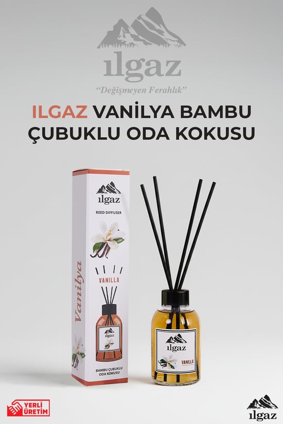 İlgaz Vanilya Bambu Çubuklu Oda Kokusu 110 Ml | Red Diffuser Vanilla Ortam Kokusu
