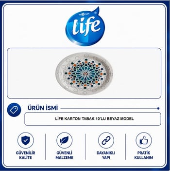 Life Lüks Karton Tabak 10'lu ( BEYAZ MODEL )