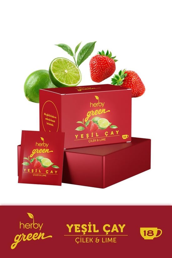 Herby Yeşil Çay Çilek ve Lime