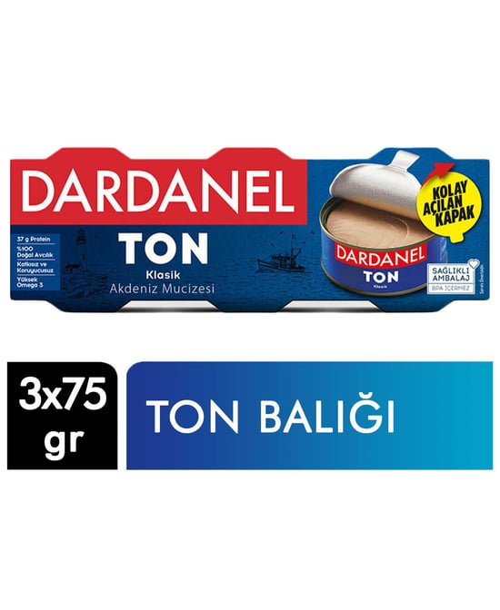 Dardanel Ton Balığı 3 X 75 Gr Klasik