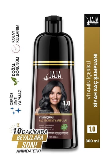 Jaja Vitamin İçerikli Saç Pigment Şampuanı Unisex 300 Ml 1.0 Siyah