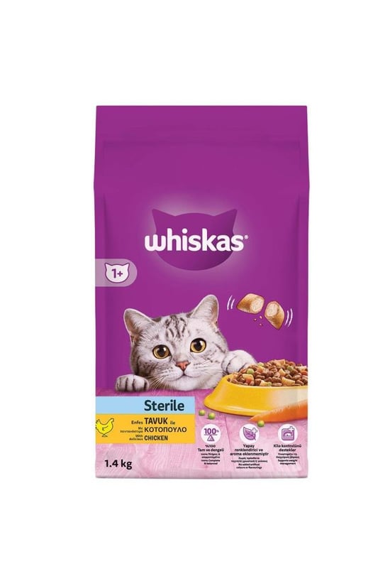 Whiskas tavuklu Kısırlaştırılmış Kedi Maması 1.4 Kg