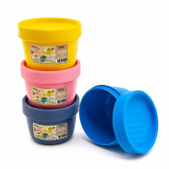 Qlux L-00991 ( No-1 ) Quick Yuvarlak Saklama Kabı & Kase Kapaklı Renkli ( 300ml )