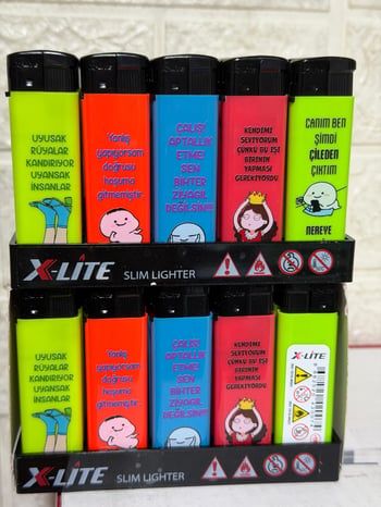 X-lite Baskılı Resimli Figürlü Çakmak *50 Pcs