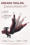 Fashcolle Grand Pro Maroon Oyuncu Koltuğu