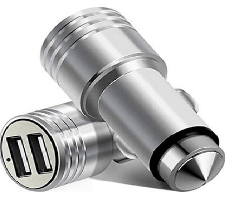 Powerway Metal X733 Micro Usb Kablolu Araç Çakmaklık Hızlı Şarj Adaptörü 3.1a Dual Usb