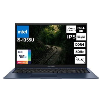 Asus Vivobook 15 i7-1355U 24 GB 512 GB SSD Iris Xe Graphics 15.6" FHD Windows 11 Pro Notebook X1504V