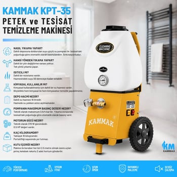 Kammak Kpt-35 Isıtıcılı Petek Temizleme Makinesi