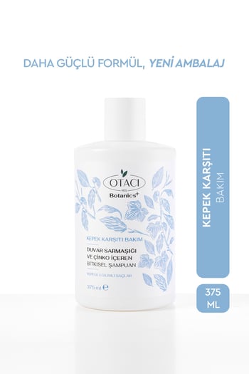 Otacı Botanics + Kepek Karşıtı  - Duvar Sarmaşığı ve Çinko İçeren Bitkisel Şampuan 375 ML