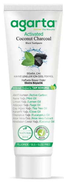 Agarta Doğal Diş Macunu Aktif Karbonlu
