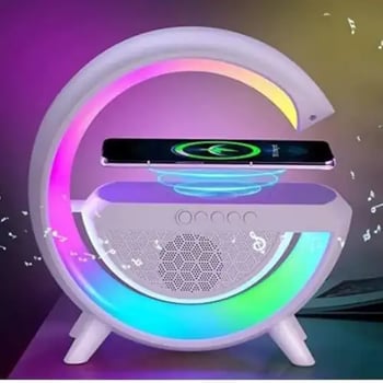 Diyarı Fırsat Bt-2301 Wireless Şarj Standı ve Müzik Kutusu Rgb Ambiyans Işıklı Çok Fonksiyonlu Hoparlör