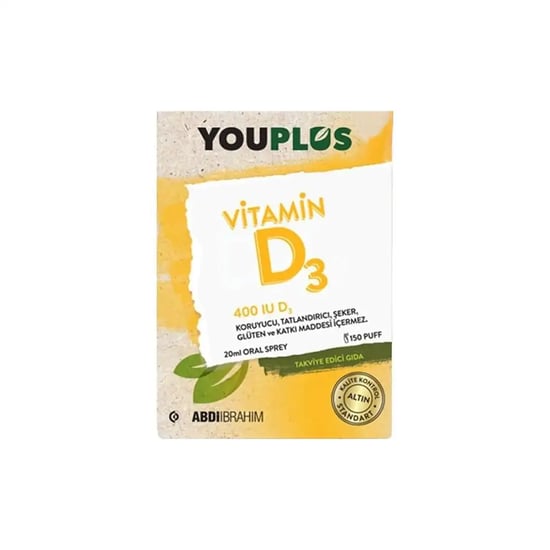 Youplus Vitamin D3 400iu Oral Sprey 20 Ml