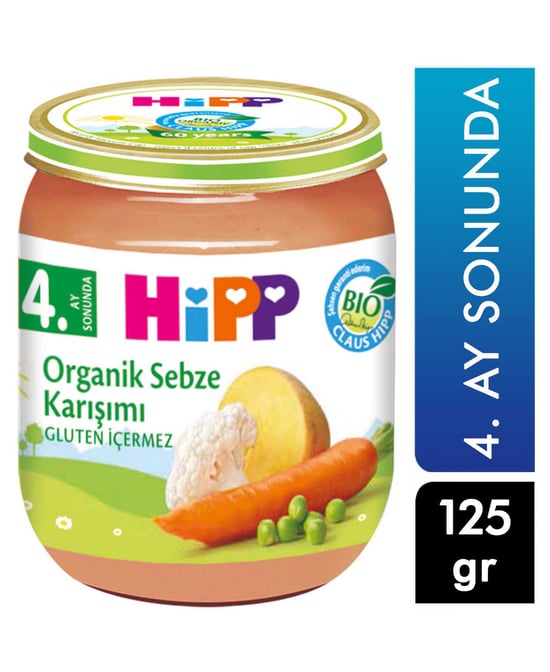 Hipp Organik Sebze Karışımı 125 G 4. Ay Sonunda