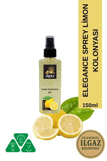 Ilgaz Elegance Series Çanta Boy Kolonya Sprey Limon Kolonyası 150 ml
