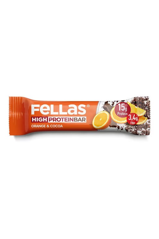 Fellas Yüksek Protein Bar - Portakal & Kakao 45g