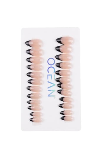 Ocean Profesyonel Takma Tırnak Seti Black French Ebay-207