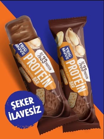 Trio Move %33 Protein Bar Yer Fıstıklı ve Sütlü 50 Gr *9'lu