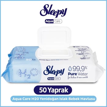 Sleepy Aquacare H2o Yenidoğan Islak Bebek Havlusu 50