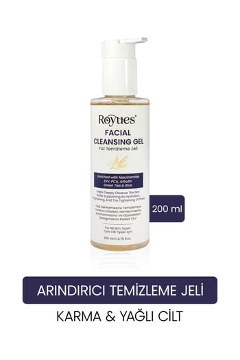 Nemlendirici Yüz Temizleme Jeli - Canlandırıcı, Arındırıcı, Tüm Cilt Tipleri 200ml