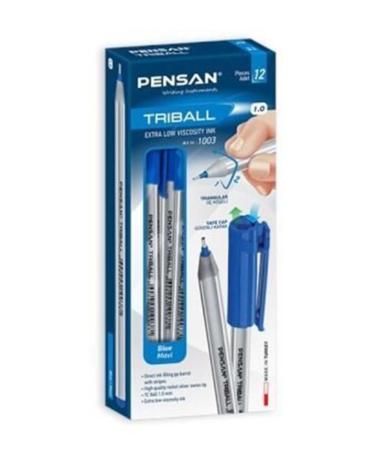 Pensan Mavi Triball Tükenmez Kalem 1.0 Mm 12 Adet