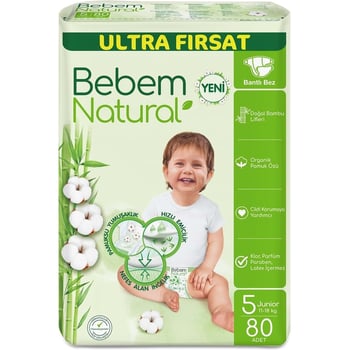 Bebem Natural 5 Numara Junior 80'li Bebek Bezi