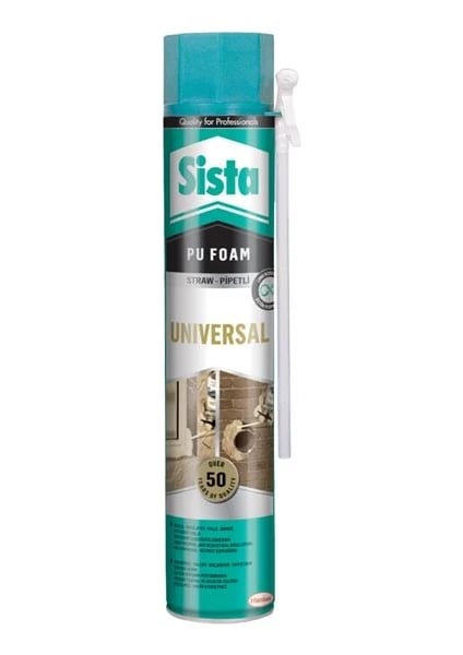 Sista Pu Köpük 750ml - Poliüretan Montaj ve Dolgu Köpüğü Sıkma Pipetli