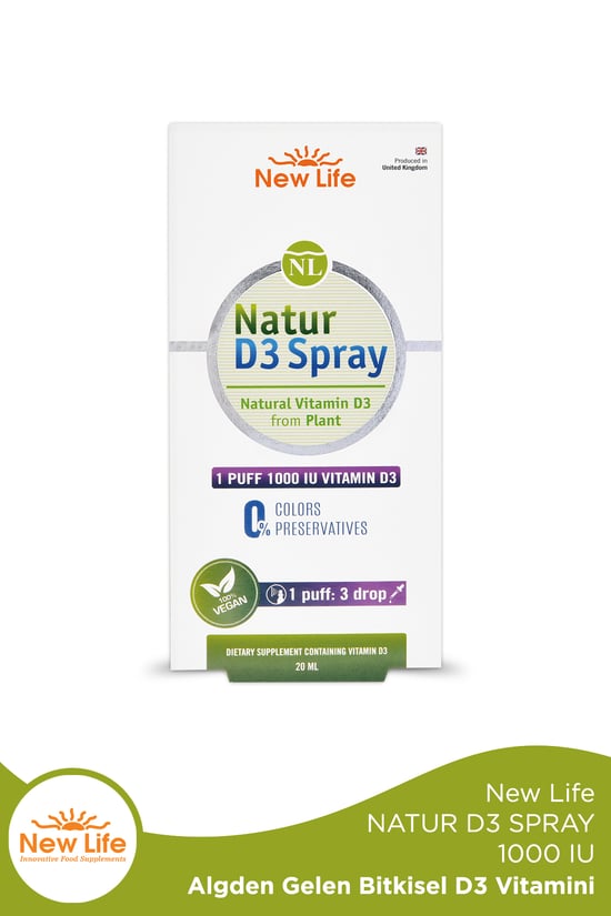 New Life Natur D3 Spray 1000ıu 20 Ml D3 Vitamini