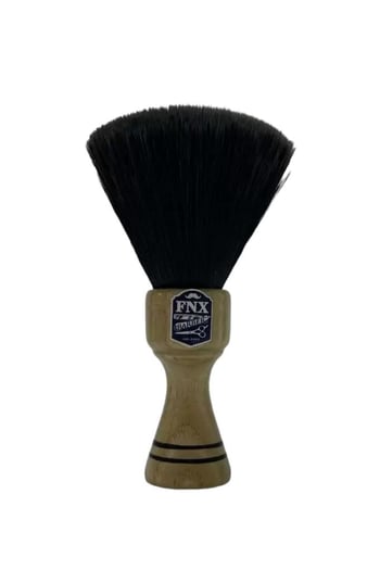 Fnx Barber Ahşap Saplı Profesyonel Ense Fırçası Siyah Fırçalı