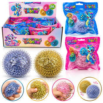 Squish Mesh Balls ( Tırtıklı & Simli ) ( Beyin ) Stres Topu ( Sıkıştırmalı Sulu Toplar )