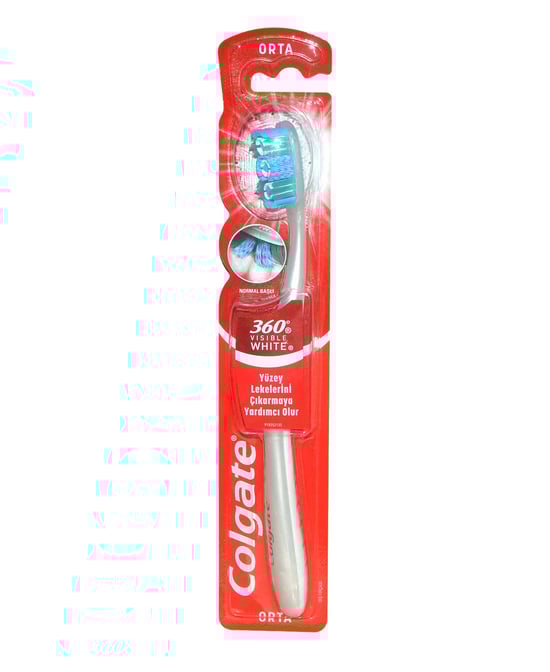 Colgate 360 Visible White Beyazlatıcı Orta Diş Fırçası