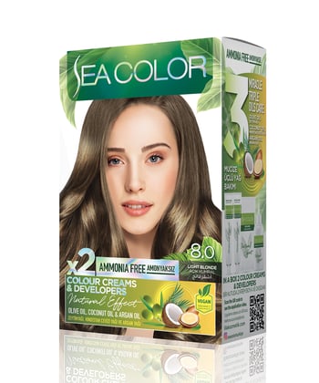 Sea Color Natural Effect Set Boya Amonyaksız 8.0 Açık Kumral