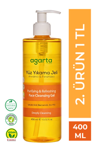 Tüm Cilt Tipleri Için Doğal Arındırıcı Yüz Yıkama Jeli Hassas 400 Ml