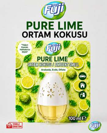 Ilgaz Fuji Limon Kokulu Dekoratif Ortam Kokusu 100 Ml | Pure Lime Kalıcı Kavanoz Koku