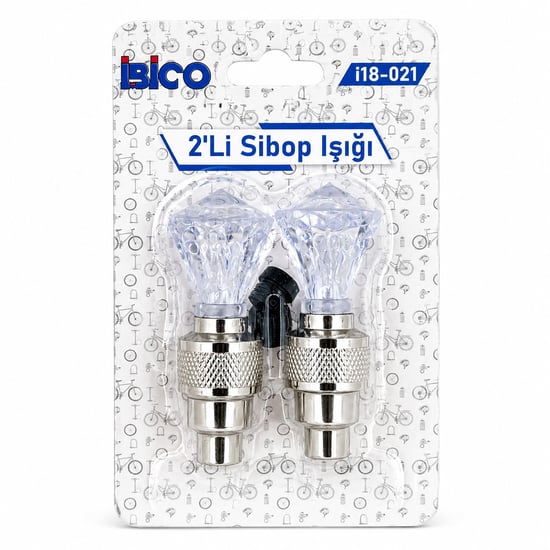 İ18-021 ( 2pcs ) ( Şeffaf ) ( Elmas Kesim Prizma Model ) Sibop Işık ( Pilli ) (bisiklet & Motor & Araç)(hareket Sensörlü)