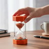 BUFFER® Renkli Cam Kum Saati – Dekoratif Masaüstü Zaman Ölçer, Estetik Ofis ve Ev Aksesuarı