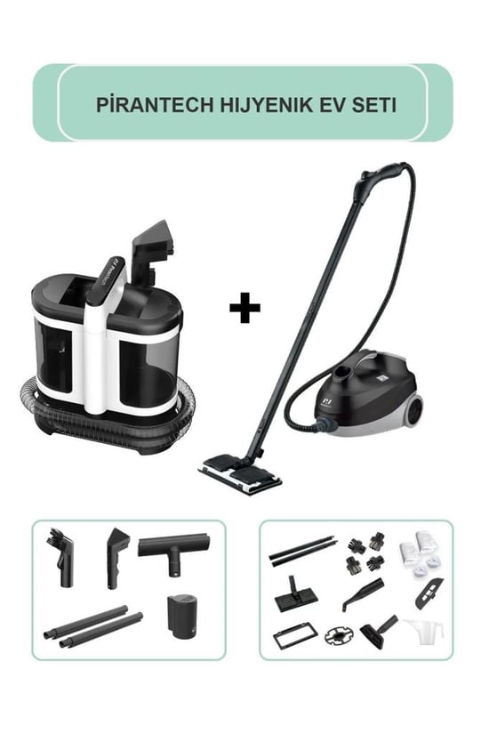 Pirantech Cb-107c Buharlı Temizlik Makinası / V22c Koltuk ve Halı Yıkama Makinesi (hijyenik Ev Seti)