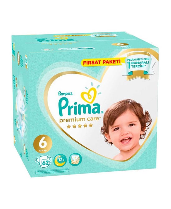 Prima Premium Care Bebek Bezi No:6 62'li