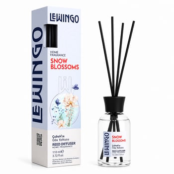 Lewingo ( 110ml ) ( Snow Blossoms ) Bambu Ortam Kokusu ( Cam Şişe )