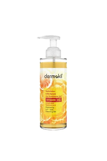 Dermokil Aydınlatıcı Leke Karşıtı Yüz Temizleme Jeli Vitamin +c 300 Ml