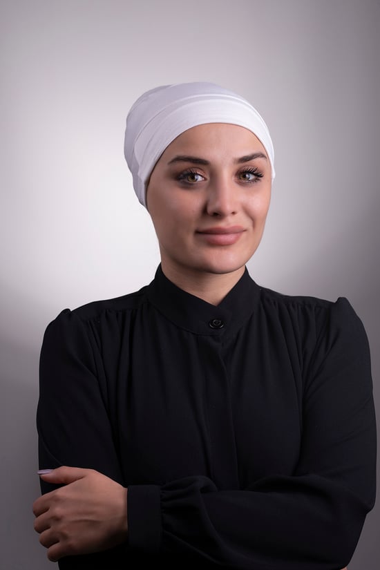 Hürrem Bone Krem Arkadan Bağlamalı İç Bone Viskon Kumaş Kaymaz Silikonlu 3002_40