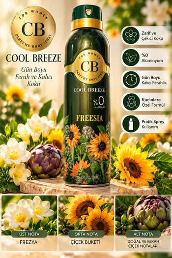 Cb Cool Breeze Kadın Parfüm Body Spray Freesia 200 Ml