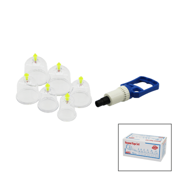 Krt-1012 ( 6pcs ) Hacamat Kupa Masaj Seti ( Pompa: 1ad + No-7: 2ad & No-6: 2ad & No-5: 1ad & No-4: 1ad ) Mika Kristal Pls.