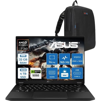 Asus Tuf Gaming A14 Fa401uh Amd Aı Ryzen 7 260 32gb Ddr5 4tb Ssd 8gb/rtx5050 115w 14-ınch, 165hz 2.5
