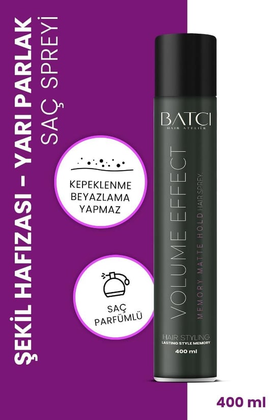 Batçı Hacimlendirici Hafızalı Memory Mat Saç Spreyi 400 Ml