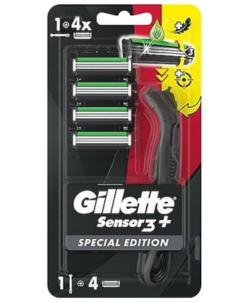 Gillette Sensor 3 Plus Black Makine + 4 Yedek Başlık
