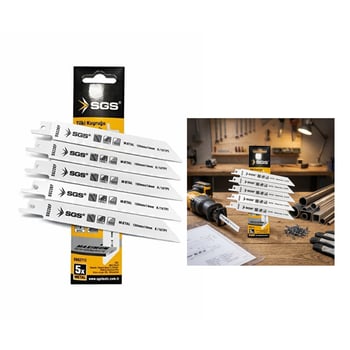 Sgs-2712 ( 5pcs ) Tilki Kuyruğu & Testere Bıçağı Metal ( 150mm/1.4mm )