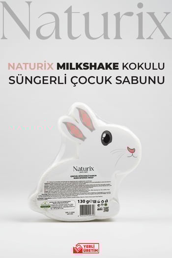 Çilekli Milkshake Kokulu Taşvan Görünümlü Süngerli Çocuk Sabunu 130 gr