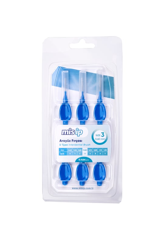 Mis İp Arayüz Fırçası U Tipi Mavi 0,60