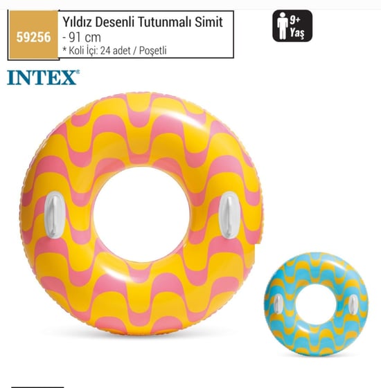 Intex 59256 Dalgalı Rüyalar Desenli Tutunmalı Simit 91 Cm