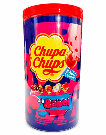 Chupa Chups Vişne, Kola, Çilek, Elma, Karpuz Aromalı Sakızlı Lolipop Şekerleme 12 Gr X 100 Adet